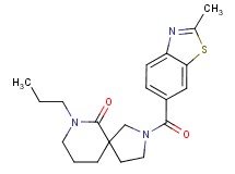 2-[(2-methyl-1,3-benzothiazol-6-yl)carbonyl]-7-propyl-2,7-diazaspiro[4.5]decan-6-one
