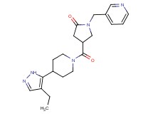 4-{[4-(4-ethyl-1H-pyrazol-5-yl)piperidin-1-yl]carbonyl}-1-(pyridin-3-ylmethyl)pyrrolidin-2-one