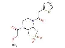 (4aR*,7aS*)-1-(methoxyacetyl)-4-(2-thienylacetyl)octahydrothieno[3,4-b]pyrazine 6,6-dioxide