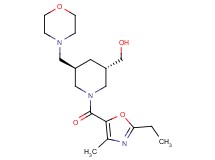 [(3S*,5R*)-1-[(2-ethyl-4-methyl-1,3-oxazol-5-yl)carbonyl]-5-(4-morpholinylmethyl)-3-piperidinyl]methanol