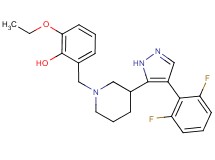 2-({3-[4-(2,6-difluorophenyl)-1H-pyrazol-5-yl]-1-piperidinyl}methyl)-6-ethoxyphenol
