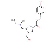 4-{3-[(3R*,4R*)-3-{[ethyl(methyl)amino]methyl}-4-(hydroxymethyl)pyrrolidin-1-yl]-3-oxopropyl}phenol