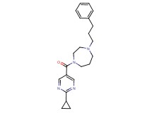 1-[(2-cyclopropyl-5-pyrimidinyl)carbonyl]-4-(3-phenylpropyl)-1,4-diazepane