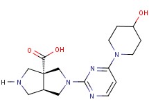 (3aR*,6aR*)-2-[4-(4-hydroxy-1-piperidinyl)-2-pyrimidinyl]hexahydropyrrolo[3,4-c]pyrrole-3a(1H)-carboxylic acid