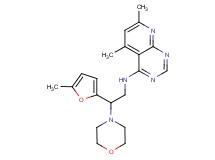 5,7-dimethyl-N-[2-(5-methyl-2-furyl)-2-morpholin-4-ylethyl]pyrido[2,3-d]pyrimidin-4-amine
