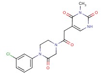 5-{2-[4-(3-chlorophenyl)-3-oxo-1-piperazinyl]-2-oxoethyl}-3-methyl-2,4(1H,3H)-pyrimidinedione