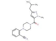 2-{4-[(3-isobutyl-1-methyl-1H-pyrazol-5-yl)carbonyl]-1-piperazinyl}benzonitrile