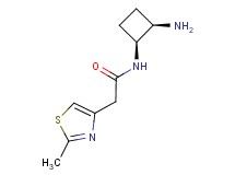 N-[(1S*,2R*)-2-aminocyclobutyl]-2-(2-methyl-1,3-thiazol-4-yl)acetamide