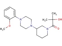 1-{3-[4-(2-methoxyphenyl)-1-piperazinyl]-1-piperidinyl}-2-methyl-1-oxo-2-propanol