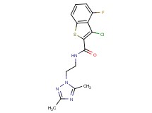 3-chloro-N-[2-(3,5-dimethyl-1H-1,2,4-triazol-1-yl)ethyl]-4-fluoro-1-benzothiophene-2-carboxamide