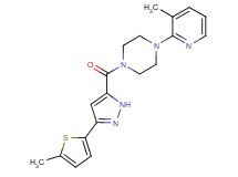 1-(3-methyl-2-pyridinyl)-4-{[3-(5-methyl-2-thienyl)-1H-pyrazol-5-yl]carbonyl}piperazine