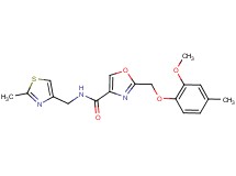 2-[(2-methoxy-4-methylphenoxy)methyl]-N-[(2-methyl-1,3-thiazol-4-yl)methyl]-1,3-oxazole-4-carboxamide