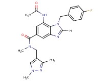 7-(acetylamino)-N-[(1,3-dimethyl-1H-pyrazol-4-yl)methyl]-1-(4-fluorobenzyl)-N-methyl-1H-benzimidazole-5-carboxamide