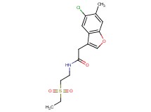 2-(5-chloro-6-methyl-1-benzofuran-3-yl)-N-[2-(ethylsulfonyl)ethyl]acetamide