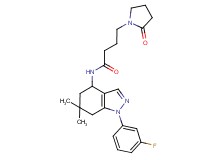 N-[1-(3-fluorophenyl)-6,6-dimethyl-4,5,6,7-tetrahydro-1H-indazol-4-yl]-4-(2-oxo-1-pyrrolidinyl)butanamide