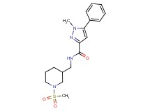1-methyl-N-{[1-(methylsulfonyl)piperidin-3-yl]methyl}-5-phenyl-1H-pyrazole-3-carboxamide
