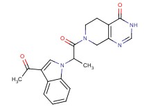 7-[2-(3-acetyl-1H-indol-1-yl)propanoyl]-5,6,7,8-tetrahydropyrido[3,4-d]pyrimidin-4(3H)-one
