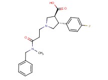 (3S*,4R*)-1-{3-[benzyl(methyl)amino]-3-oxopropyl}-4-(4-fluorophenyl)pyrrolidine-3-carboxylic acid