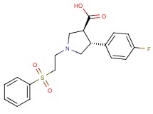 (3S*,4R*)-4-(4-fluorophenyl)-1-[2-(phenylsulfonyl)ethyl]pyrrolidine-3-carboxylic acid
