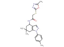 N-[6,6-dimethyl-1-(4-methylphenyl)-4,5,6,7-tetrahydro-1H-indazol-4-yl]-2-[(5-methyl-1,3,4-oxadiazol-2-yl)thio]acetamide