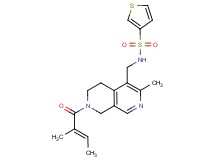N-({3-methyl-7-[(2E)-2-methyl-2-butenoyl]-5,6,7,8-tetrahydro-2,7-naphthyridin-4-yl}methyl)-3-thiophenesulfonamide