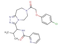 N-(1-{7-[(4-chlorophenoxy)acetyl]-6,7,8,9-tetrahydro-5H-[1,2,4]triazolo[4,3-d][1,4]diazepin-3-yl}-2-methylpropyl)-2-pyridinecarboxamide