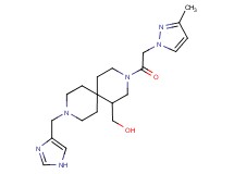 {9-(1H-imidazol-4-ylmethyl)-3-[(3-methyl-1H-pyrazol-1-yl)acetyl]-3,9-diazaspiro[5.5]undec-1-yl}methanol