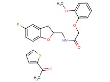 N-{[7-(5-acetyl-2-thienyl)-5-fluoro-2,3-dihydro-1-benzofuran-2-yl]methyl}-2-(2-methoxyphenoxy)acetamide