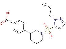 4-{1-[(1-propyl-1H-pyrazol-5-yl)sulfonyl]piperidin-3-yl}benzoic acid