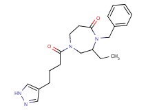 4-benzyl-3-ethyl-1-[4-(1H-pyrazol-4-yl)butanoyl]-1,4-diazepan-5-one