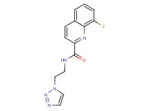 8-fluoro-N-[2-(1H-1,2,3-triazol-1-yl)ethyl]quinoline-2-carboxamide