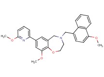 9-methoxy-4-[(4-methoxy-1-naphthyl)methyl]-7-(6-methoxy-2-pyridinyl)-2,3,4,5-tetrahydro-1,4-benzoxazepine