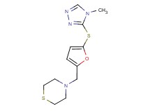4-({5-[(4-methyl-4H-1,2,4-triazol-3-yl)thio]-2-furyl}methyl)thiomorpholine