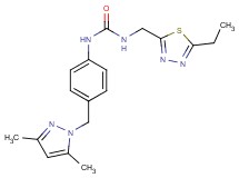 N-{4-[(3,5-dimethyl-1H-pyrazol-1-yl)methyl]phenyl}-N'-[(5-ethyl-1,3,4-thiadiazol-2-yl)methyl]urea