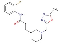 N-(2-fluorophenyl)-3-{1-[(5-methyl-1,3,4-oxadiazol-2-yl)methyl]piperidin-3-yl}propanamide