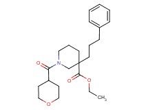 ethyl 3-(3-phenylpropyl)-1-(tetrahydro-2H-pyran-4-ylcarbonyl)-3-piperidinecarboxylate