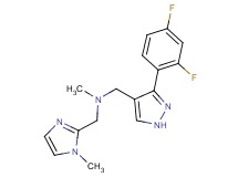 1-[3-(2,4-difluorophenyl)-1H-pyrazol-4-yl]-N-methyl-N-[(1-methyl-1H-imidazol-2-yl)methyl]methanamine
