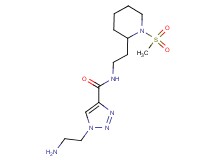 1-(2-aminoethyl)-N-{2-[1-(methylsulfonyl)piperidin-2-yl]ethyl}-1H-1,2,3-triazole-4-carboxamide