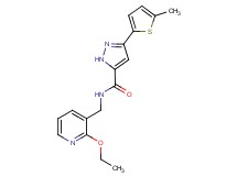 N-[(2-ethoxypyridin-3-yl)methyl]-3-(5-methyl-2-thienyl)-1H-pyrazole-5-carboxamide