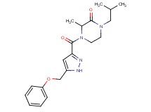 1-isobutyl-3-methyl-4-{[5-(phenoxymethyl)-1H-pyrazol-3-yl]carbonyl}piperazin-2-one