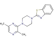 2-[4-(3,6-dimethyl-2-pyrazinyl)-1-piperazinyl]-1,3-benzothiazole