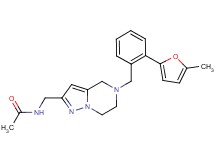 N-({5-[2-(5-methyl-2-furyl)benzyl]-4,5,6,7-tetrahydropyrazolo[1,5-a]pyrazin-2-yl}methyl)acetamide