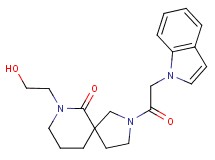 7-(2-hydroxyethyl)-2-(1H-indol-1-ylacetyl)-2,7-diazaspiro[4.5]decan-6-one