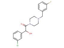 1-(3-chlorophenyl)-2-[4-(3-fluorobenzyl)-1-piperazinyl]-2-oxoethanol