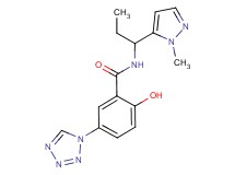 2-hydroxy-N-[1-(1-methyl-1H-pyrazol-5-yl)propyl]-5-(1H-tetrazol-1-yl)benzamide