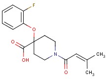 4-(2-fluorophenoxy)-1-(3-methylbut-2-enoyl)piperidine-4-carboxylic acid
