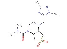 (4aR*,7aS*)-4-[(1,3-dimethyl-1H-1,2,4-triazol-5-yl)methyl]-N,N-dimethylhexahydrothieno[3,4-b]pyrazine-1(2H)-carboxamide 6,6-dioxide