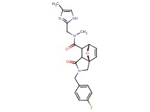 (3aR*,6S*)-2-(4-fluorobenzyl)-N-methyl-N-[(4-methyl-1H-imidazol-2-yl)methyl]-1-oxo-1,2,3,6,7,7a-hexahydro-3a,6-epoxyisoindole-7-carboxamide