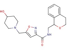 N-(3,4-dihydro-1H-isochromen-1-ylmethyl)-5-[(4-hydroxypiperidin-1-yl)methyl]isoxazole-3-carboxamide