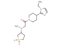(1,1-dioxidotetrahydro-3-thienyl){2-[4-(1-ethyl-1H-imidazol-2-yl)-1-piperidinyl]-2-oxoethyl}methylamine